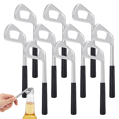 10Pcs Zinc Alloy Bottle Opener AJEW-PH0007-20-1