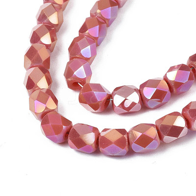 Electroplate Glass Beads Strands EGLA-N002-13-A16-1