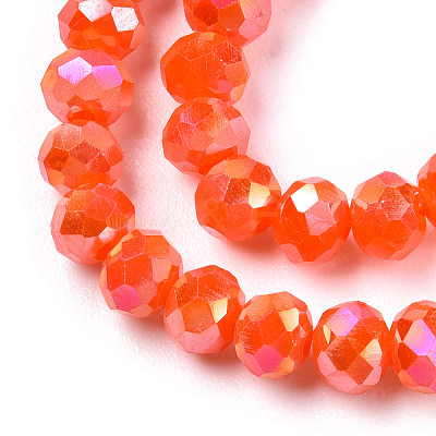 Electroplate Glass Beads Strands EGLA-A044-P3mm-B03-1