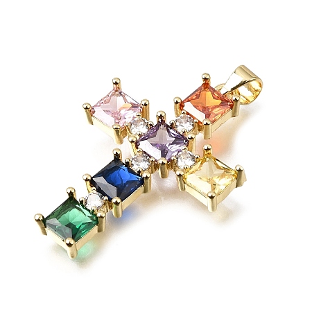 Easter Brass Pave Cubic Zirconia Pendants CU-E002-01B-G04-1