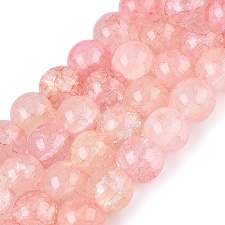 Baking Paint Crackle Glass Beads Strands GLAA-Q106-03A-22-1