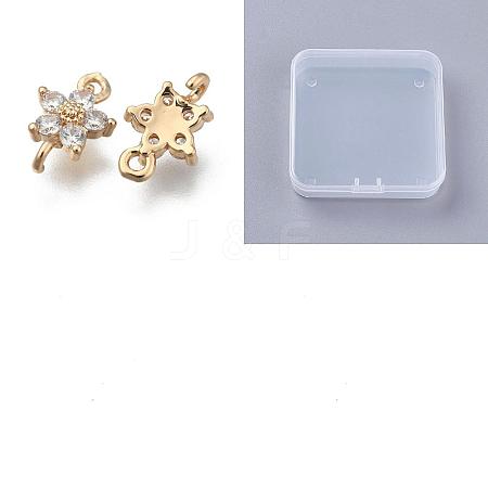 15Pcs Transparent Glass Links/Connectors GLAA-SZ0002-40-1