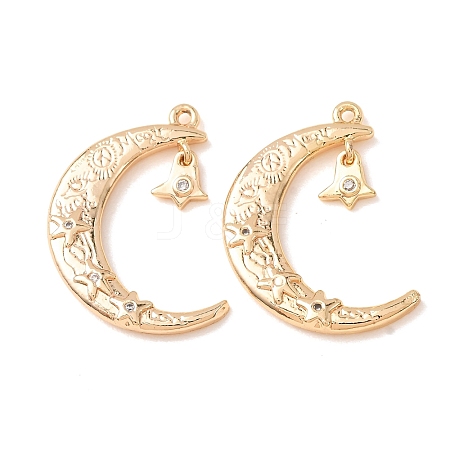 Brass with Crystal Rhinestone Pendants RB-CBA35BD-01G-1