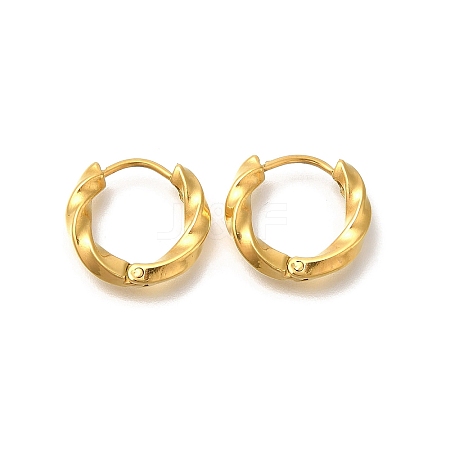 Ion Plating(IP) 304 Stainless Steel Hoop Earrings EJEW-H018-05G-01-1