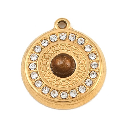 304 Stainless Steel Rhinestone Pendants CE-CBAF3A3-25G-02-1