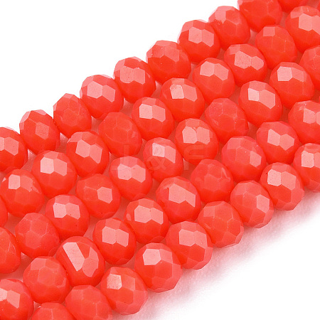 Opaque Solid Color Imitation Jade Glass Beads Strands EGLA-A044-P1mm-D03-1