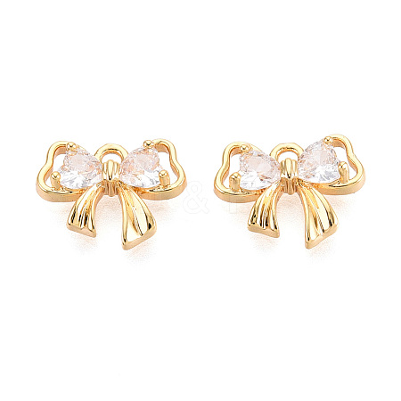 Brass Micro Pave Cubic Zirconia Charms KK-N263-79A-G-1