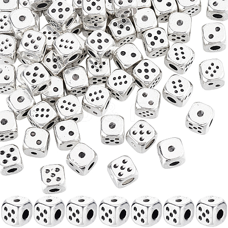 60Pcs Tibetan Style Alloy Beads TIBEB-SC0001-62A-1