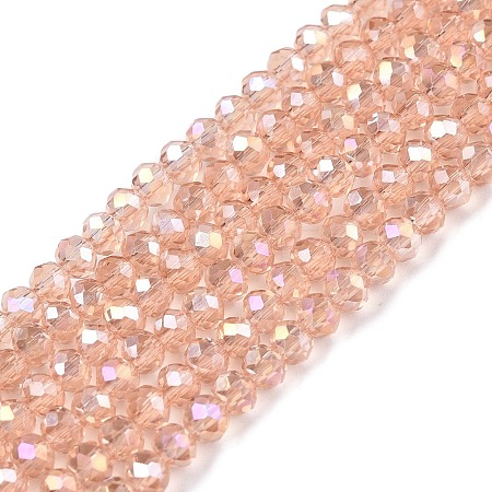 Electroplate Glass Beads Strands EGLA-A044-T2mm-B21-1