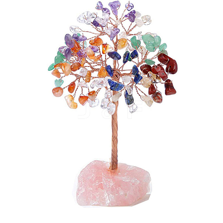 Natural Mixed Stone Chips Tree Decorations PW-WG15053-04-1