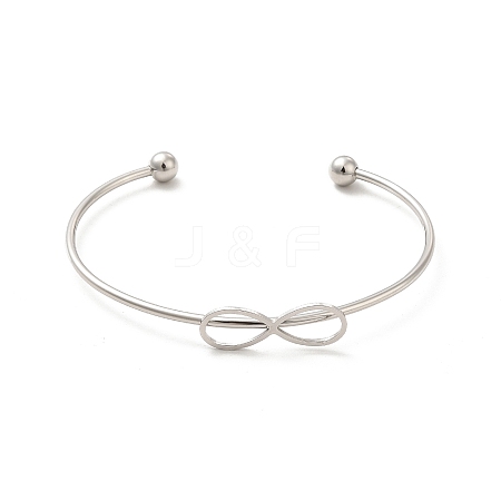 Infinity 201 Stainless Steel Cuff Bangles for Women Girls STAS-K247-02P-1