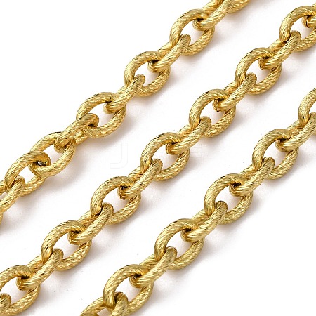 304 Stainless Steel Textured Cable Chains CHS-K023-06G-1