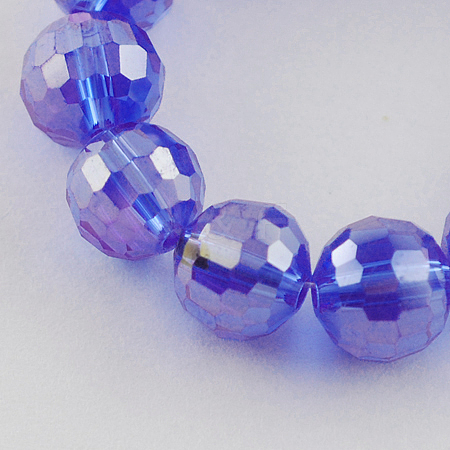 Electroplate Glass Bead Strands EGLA-R040-10mm-07-1