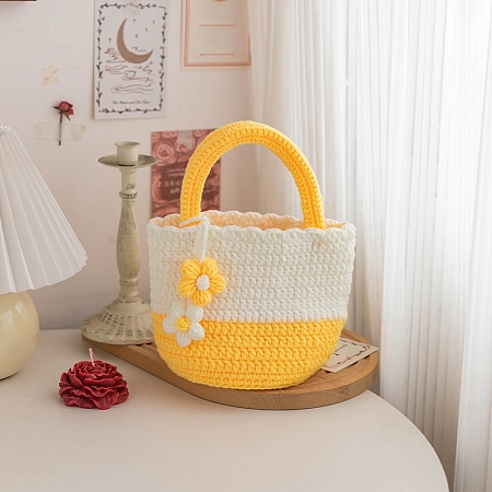 DIY Flower Handbag Knitting Kits for Beginners PW-WGF4BF4-01-1