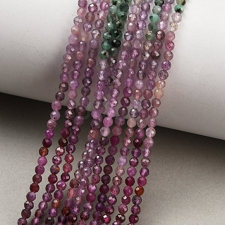 Gradient Color Natural Gemstone & Natural Emerald Beads Strands GG-CBA1668-A10-3mm-1