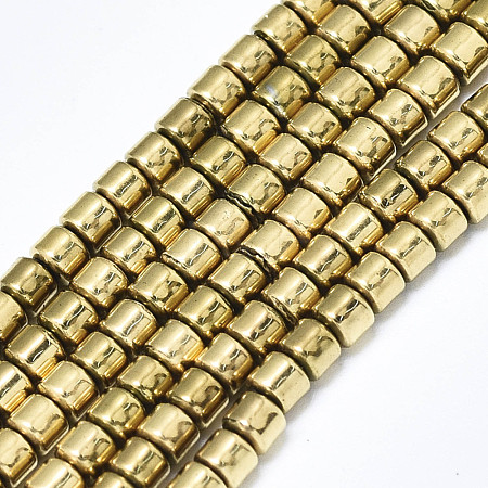 Electroplate Non-magnetic Synthetic Hematite Beads Strands X-G-S352-73-1