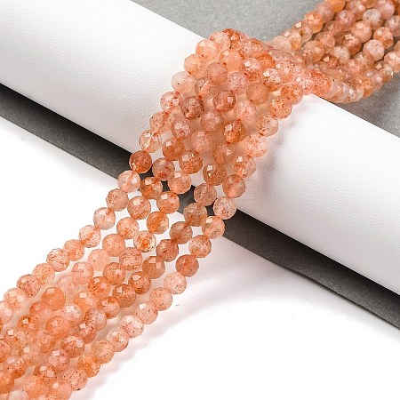 Natural Sunstone Beads Strands G-F770-C01-04-1