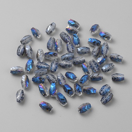 Transparent Electroplate Glass Beads EGLA-TAC0005-01D-1