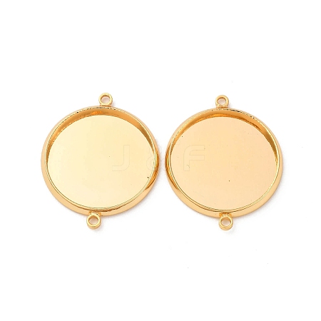 Brass Connector Cabochon Settings KK-F898-21E-G-1