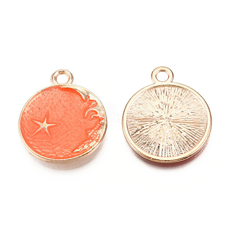 Alloy Enamel Pendants ENAM-Q428-08-1