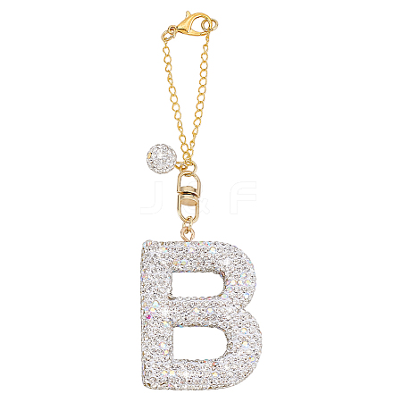 Polymer Clay Rhinestone Beads Penedant Decoration HJEW-PH02048-02-1