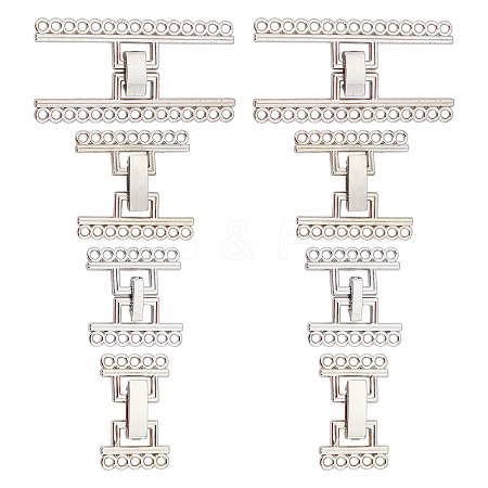 SUPERFINDINGS 8 Sets 4 Styles Alloy and Brass Fold Over Clasps FIND-FH0004-48-1