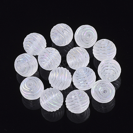 Transparent Acrylic Corrugated Beads TACR-S134-012-1