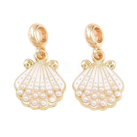 Alloy Enamel European Dangle Charms AL-CBAC2D3-03G-01-1