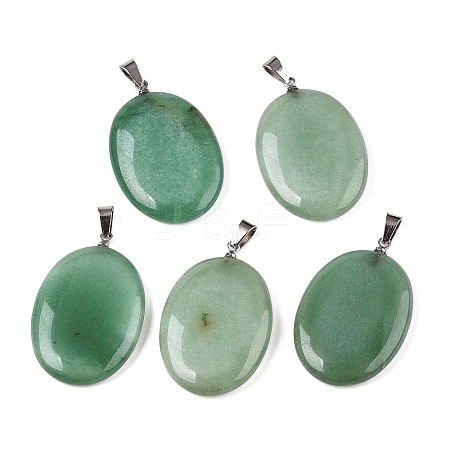 Natural Green Aventurine Pendants G-T138-207D-1