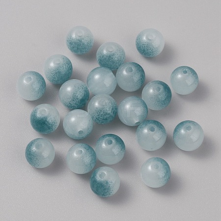 Two Tone Crackle Glass Beads GGLA-TAC0008-02D-1