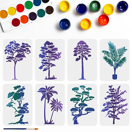 MAYJOYDIY US 1 Set PET Hollow Out Drawing Painting Stencils DIY-MA0002-83-1