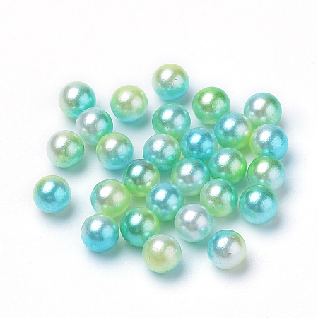 Rainbow Acrylic Imitation Pearl Beads OACR-R065-3mm-A03-1