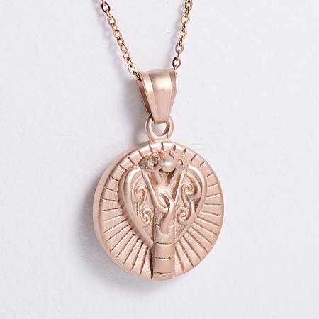 Vintage European Snake Animal Stainless Steel Pendant Necklaces for Men Women WN9056-1