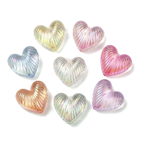 UV Plating Transparent Acrylic Beads OACR-B031-29-1