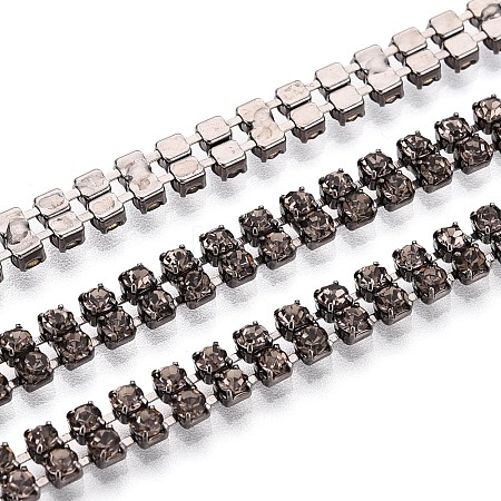 Iron Rhinestone Cup Chains CH-N005-04C-B-1