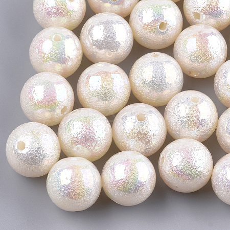 Acrylic Imitation Pearl Beads X-OACR-S024-15-14mm-1
