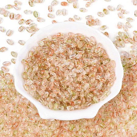 Baking Paint Transparent Glass Beads DGLA-T004-06I-1