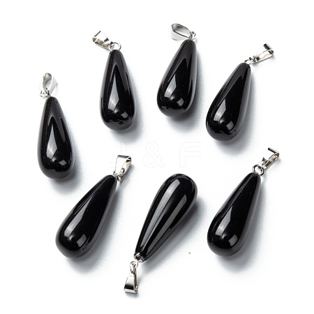 Natural Obsidian Pendants G-F707-08-1