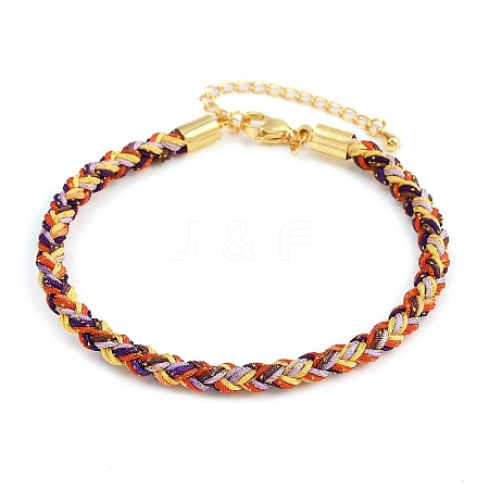 4MM Braided Nylon Cord Bracelets FIND-A057-01G-20-1