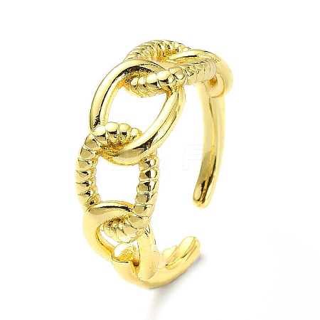 Brass Open Cuff Rings RJEW-B051-43G-1