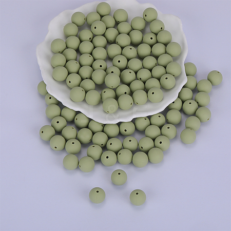 Round Silicone Focal Beads SI-JX0046A-70-1