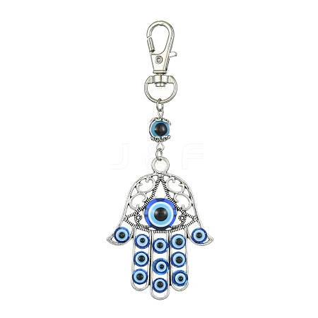 Alloy with Resin Evil Eye Pendant Decoration HJEW-JM01473-02-1