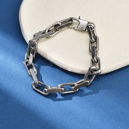 304 Stainless Steel Cable Chains Bracelets for Men BJEW-U017-01P-1