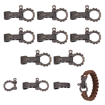 8 Bags Alloy Shackle Clasps FIND-UN0007-86-1