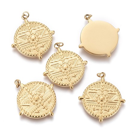 Ion Plating(IP) 316 Surgical Stainless Steel Pendants STAS-F256-001G-1