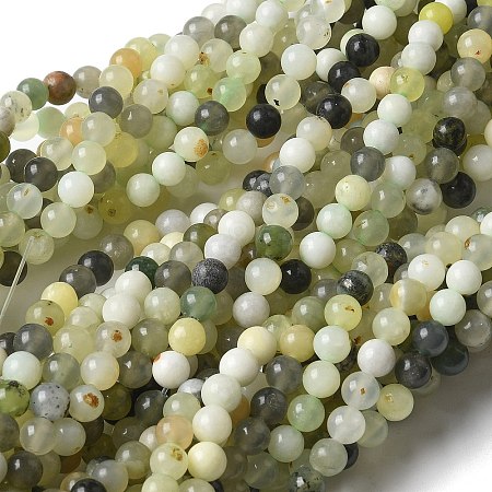 Natural New Jade Beads Strands G-F591-16-6MM-1