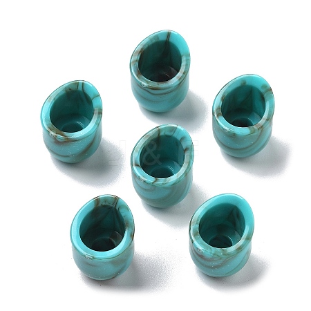 Two Tone Acrylic Beads OACR-S042-06E-1