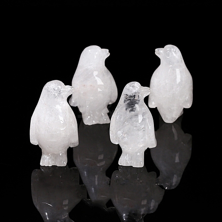 Natural Quartz Crystal Carved Penguin Figurines PW-WG770A9-05-1