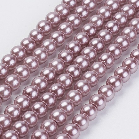Eco-Friendly Glass Pearl Beads Strands HY-A008-10mm-RB085-1