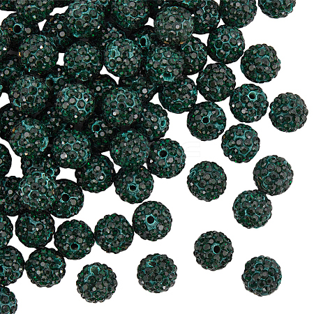 120Pcs Pave Disco Ball Beads RB-SC0004-84A-1